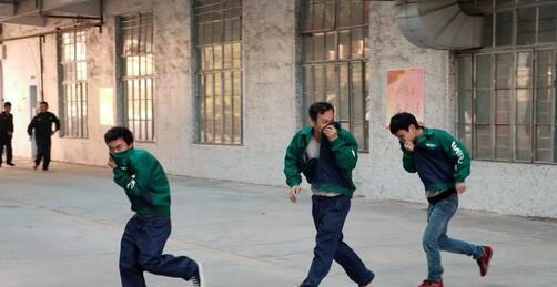 平度市长位临山东编织袋厂家观摩消防演习